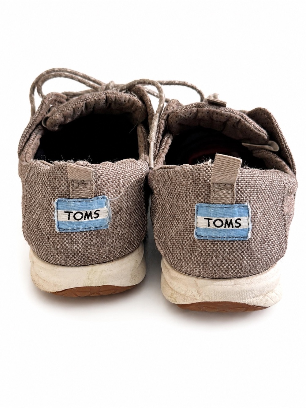 Toms Women's Canvas Lace-Up Sneakers in Taupe Brown - Picture 6 of 6